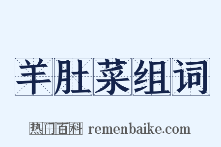 羊肚菜组词是什么意思的图片